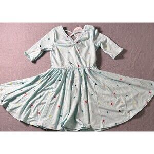 Dot Dot Smile Girls Twirl Dress Size 3/4 Mint Confetti NWT Soft Stretch